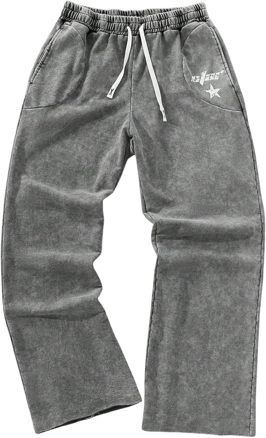 SOLY HUX Herre Træningsbukser Y2K Baggy Casual