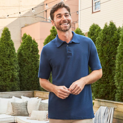 Hanes Herre Poloshirt Kortærmet X-Temp O055P