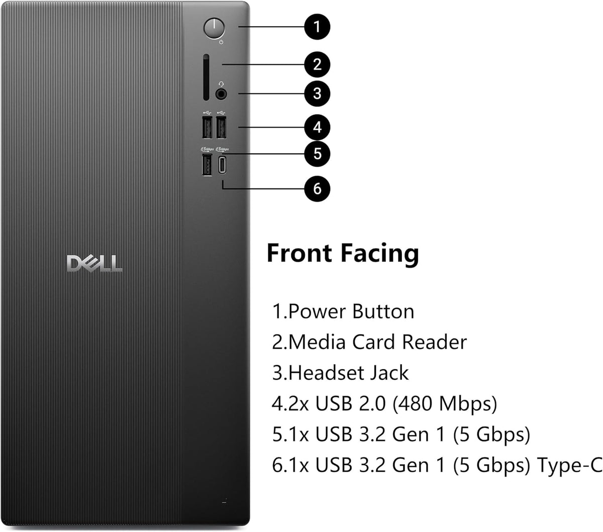 Dell Pro Tower Stationær PC Intel Core i3 ECT1250