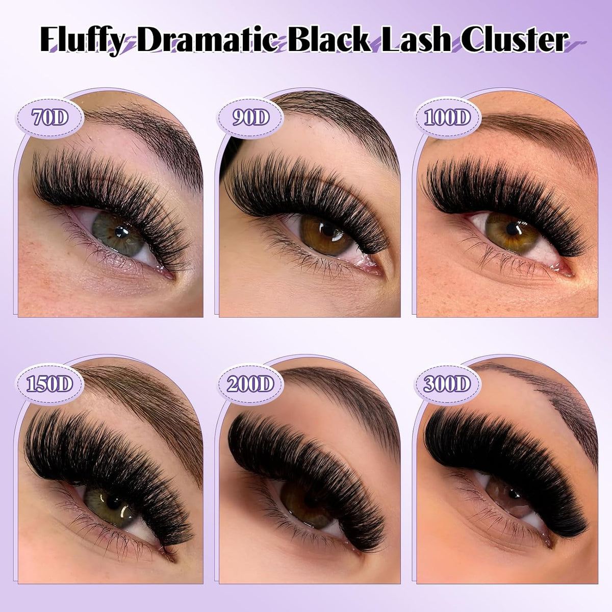 B&Qaugen Fluffy Lash Clusters Kunstige Øjenvipper til Kvinder