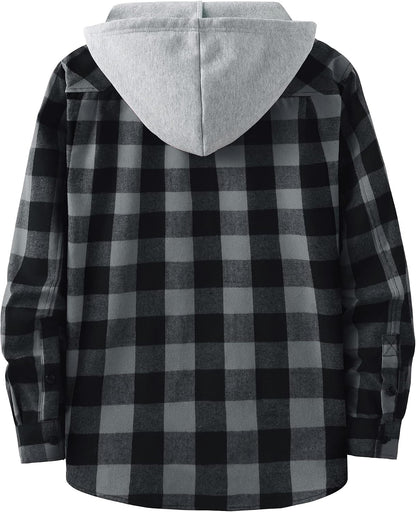 ZITY Herre Skjorte Flannel Hoodie Langærmet 3-Pak