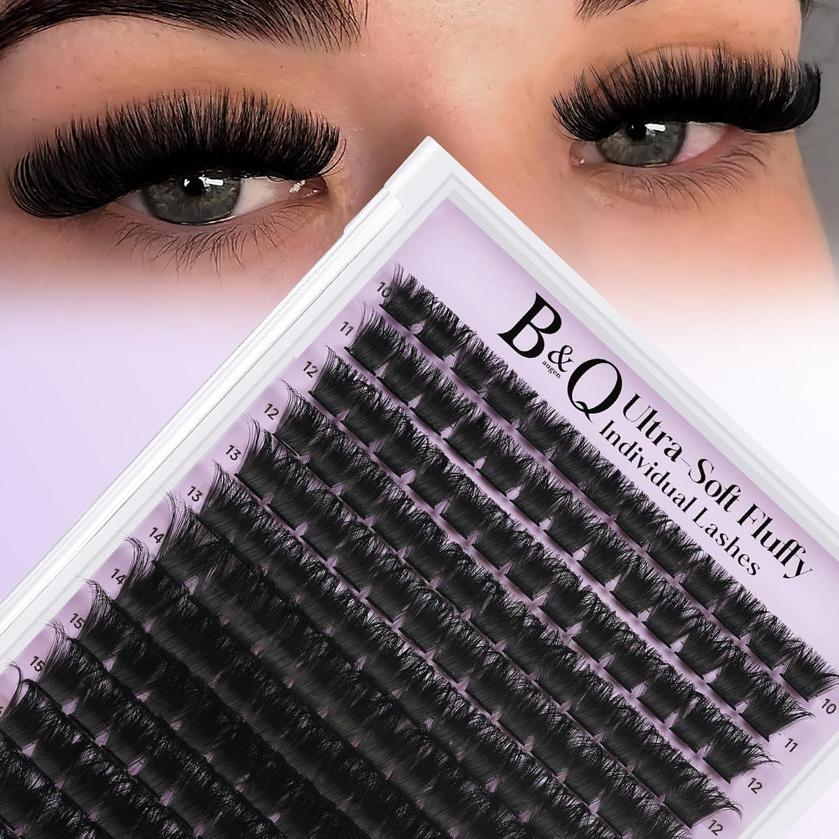 B&Qaugen Fluffy Lash Clusters Kunstige Øjenvipper til Kvinder
