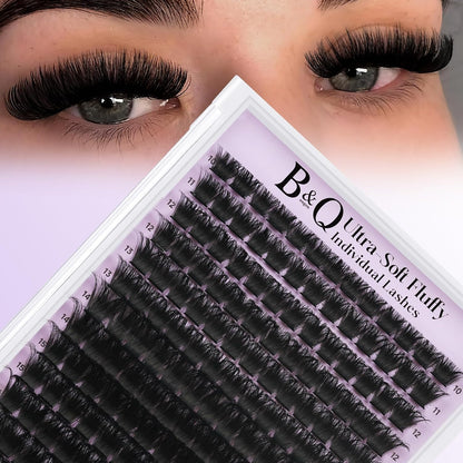 B&Qaugen Fluffy Lash Clusters Kunstige Øjenvipper til Kvinder