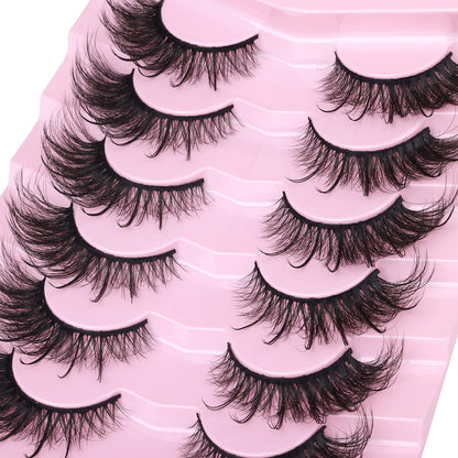 Kiromiro Wispy Faux Mink Kunstige Øjenvipper til Kvinder 20mm
