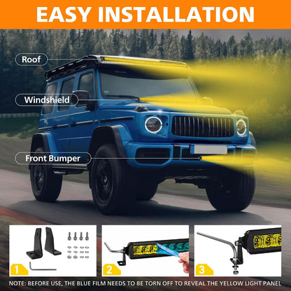 EK ENNOKING Gul LED Light Bar 100W S5D6