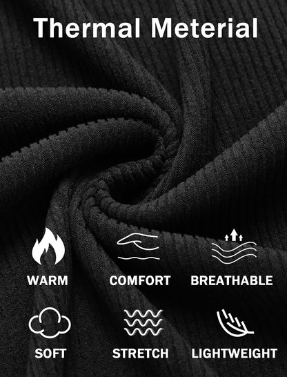 COOFANDY Herre Striktrøje Mock Neck Ribstrikket Pullover