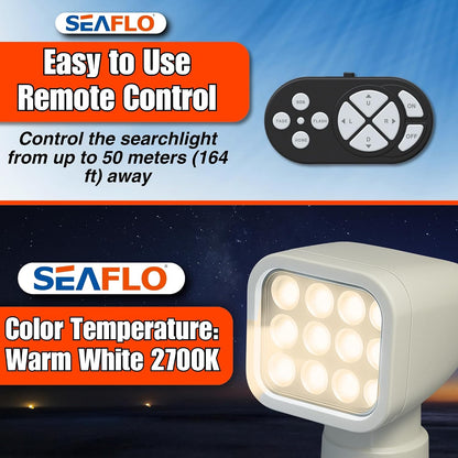 SEAFLO 360° LED Bådprojektør 10-30V SFSL-2700Y-02W