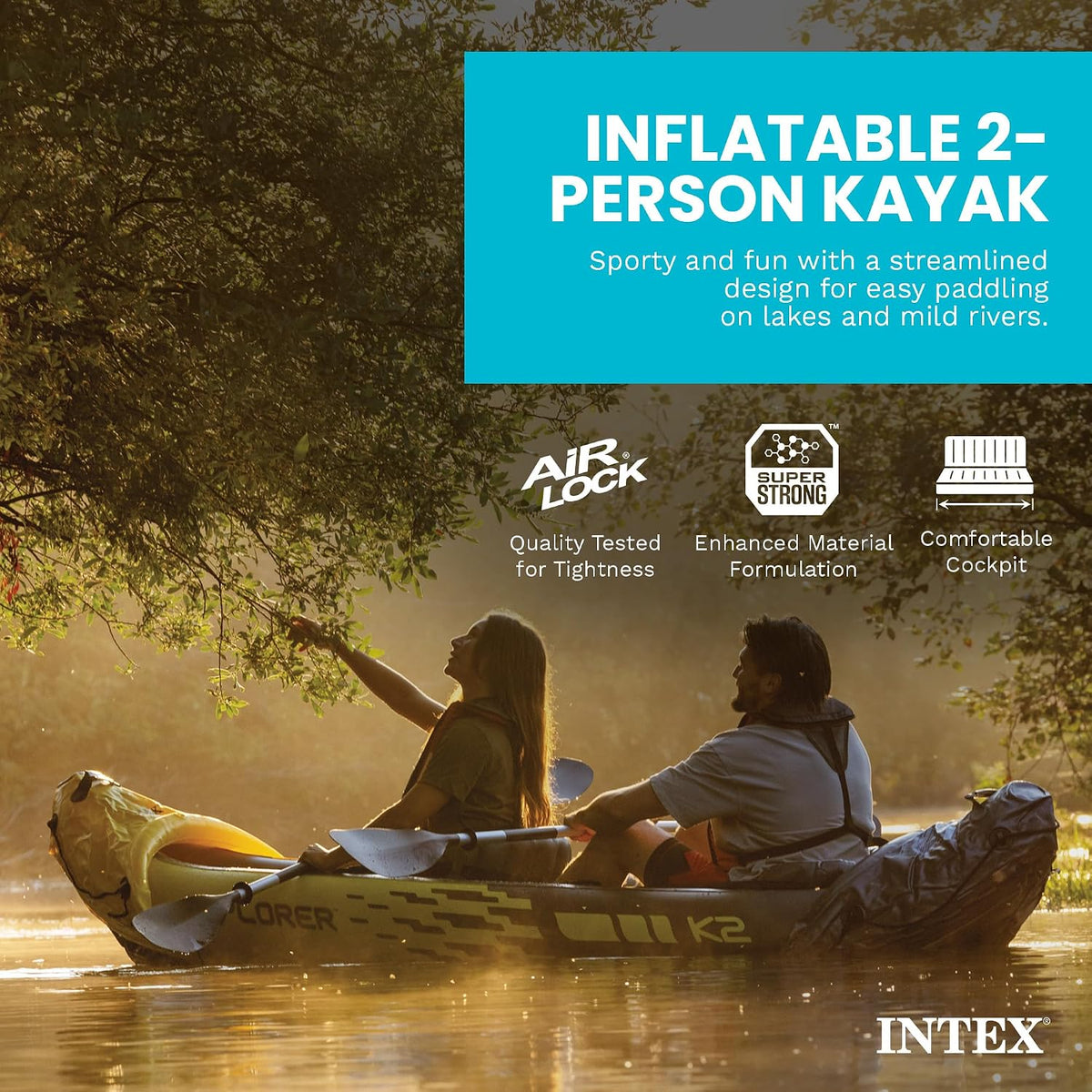 INTEX Explorer K2 Oppustelig Kajaksæt 68307EP