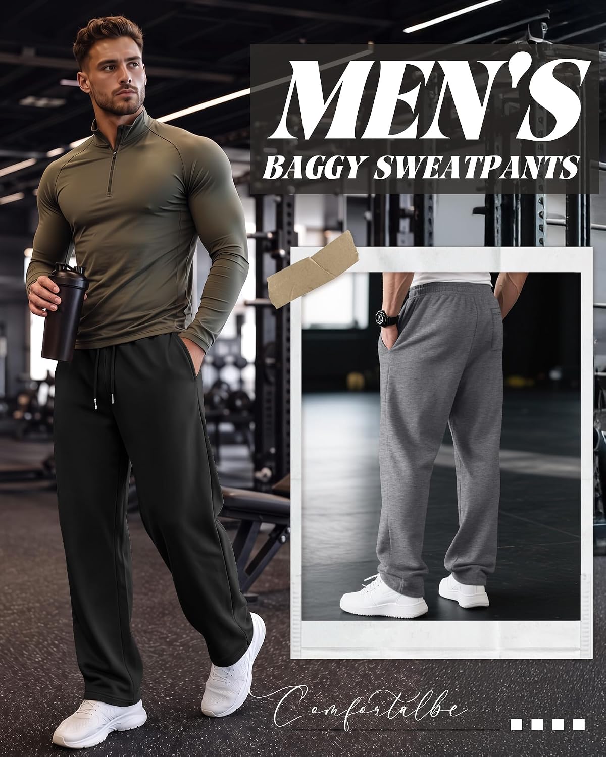 Neer Herre Sweatpants Baggy Letvægt 4-Pak DG-Neer-12674