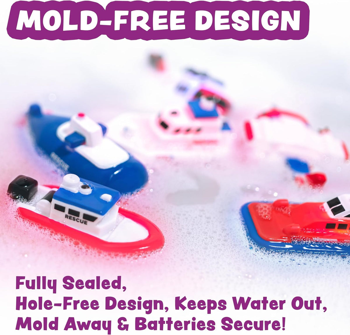 Tub Works Ocean Rescue Badekøretøjer 6-Pakke LGUPBT-OCER