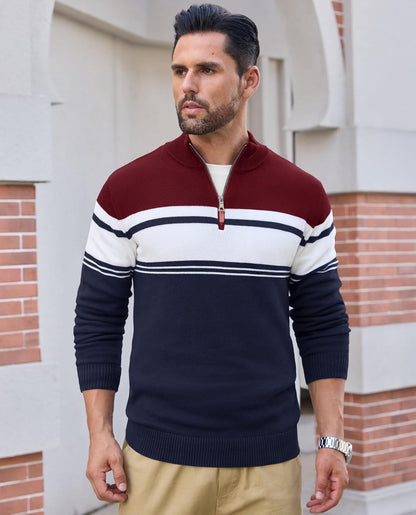 EKLENTSON Herre Striktrøje Quarter Zip EK-501