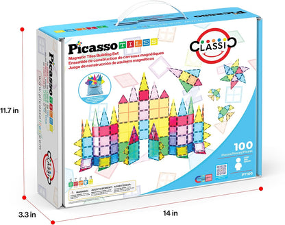 PicassoTiles Magnetiske Byggeklodser 100 Dele PT100