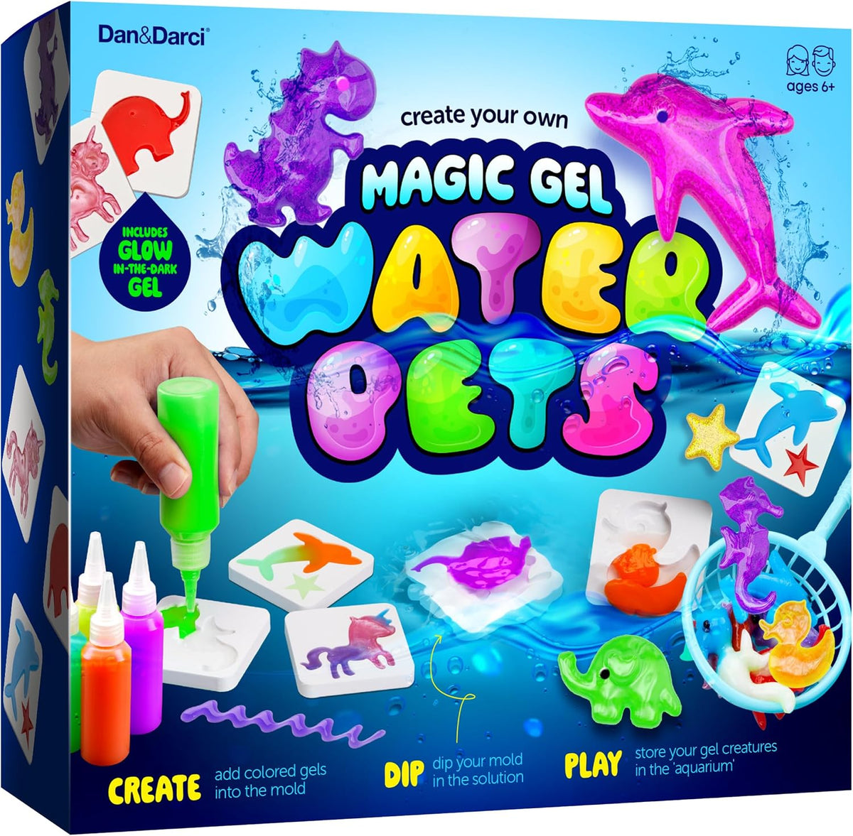 Dan&Darci Magic Gel Water Pets Sæt Squishy Maker DD-124