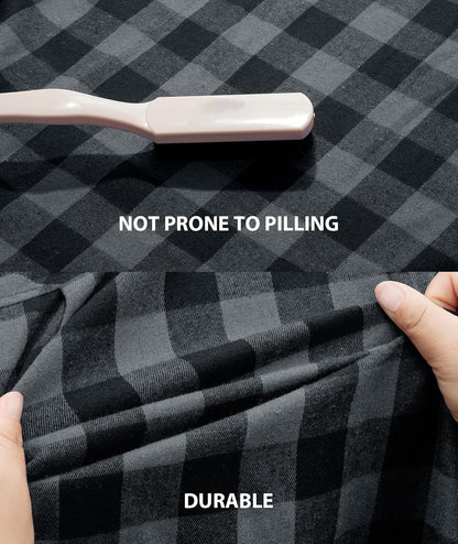 ZITY Herre Skjorte Flannel Hoodie Langærmet 3-Pak