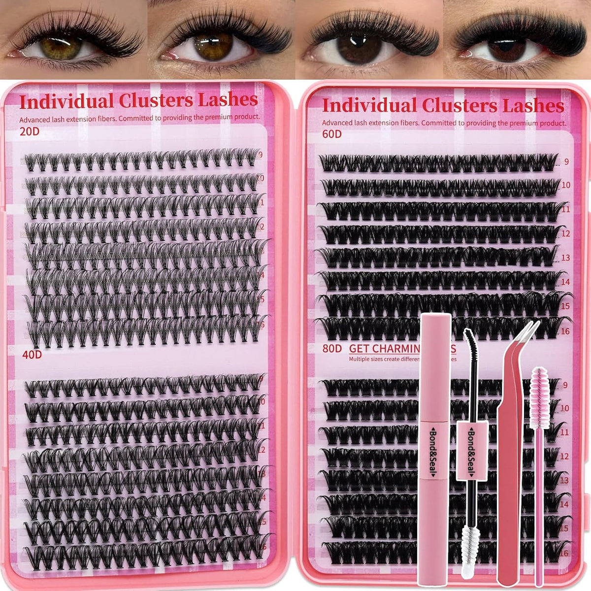 RITALASH Lash Clusters Kit Kunstige Øjenvipper til Kvinder