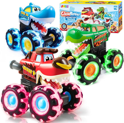 JOYIN Glow Rover Monster Truck Biler 3-Pak 51001