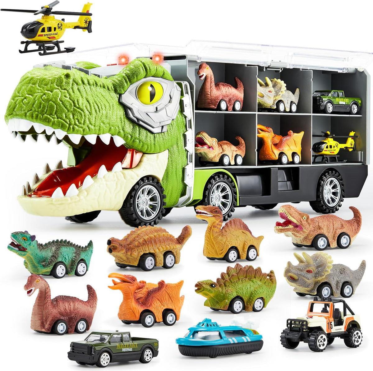 JOYIN Dinosaur Lastbil Legetøjssæt 13 Dele 15317
