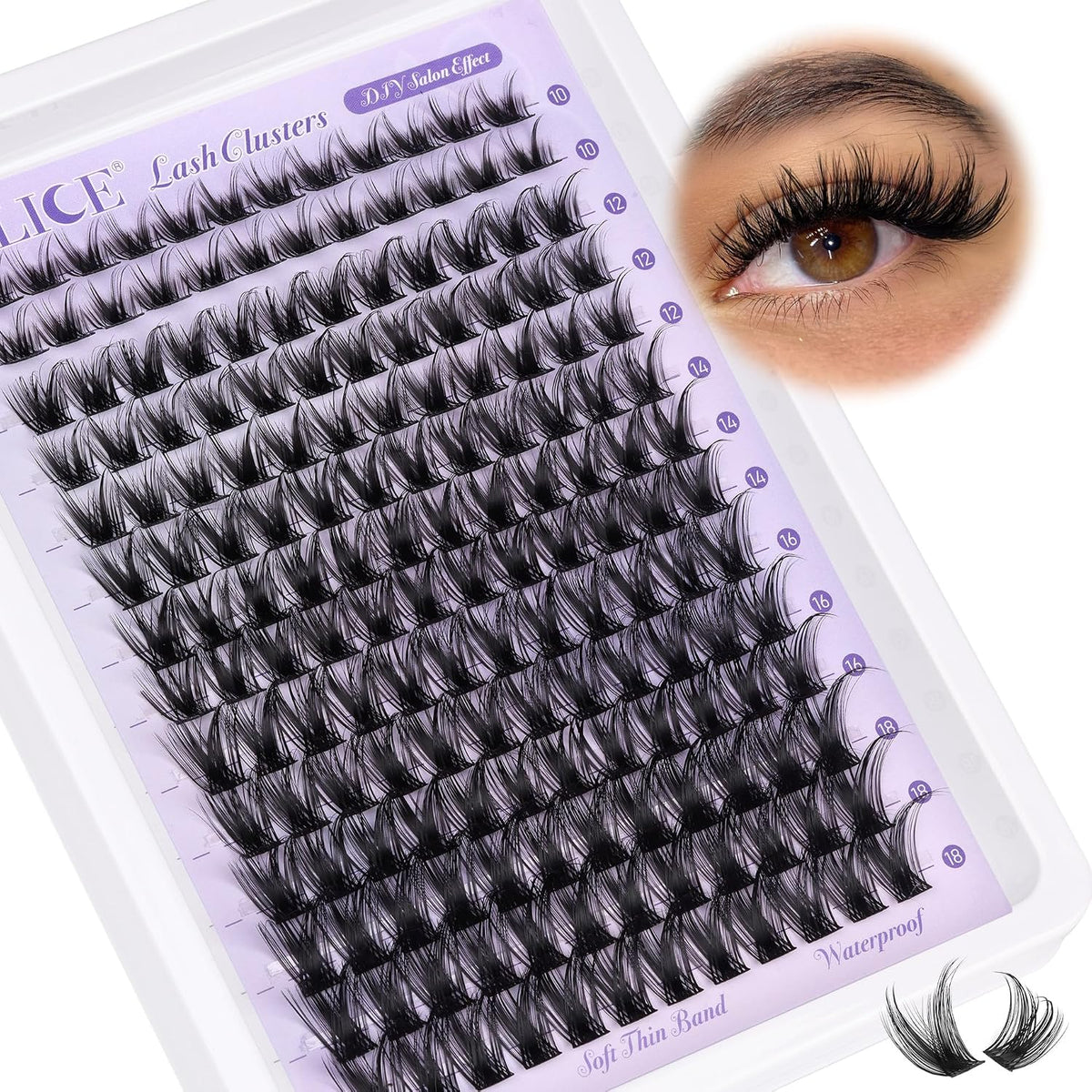 ALICE Wispy Eyelash Clusters 10-18mm 168 Stk