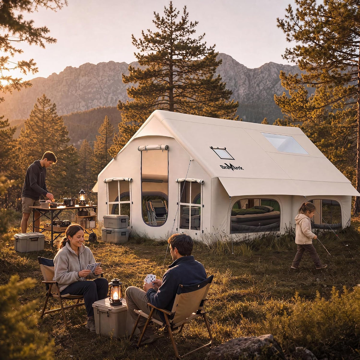 BravArrk Oppusteligt Camping Telt 8 Personer BK01010107