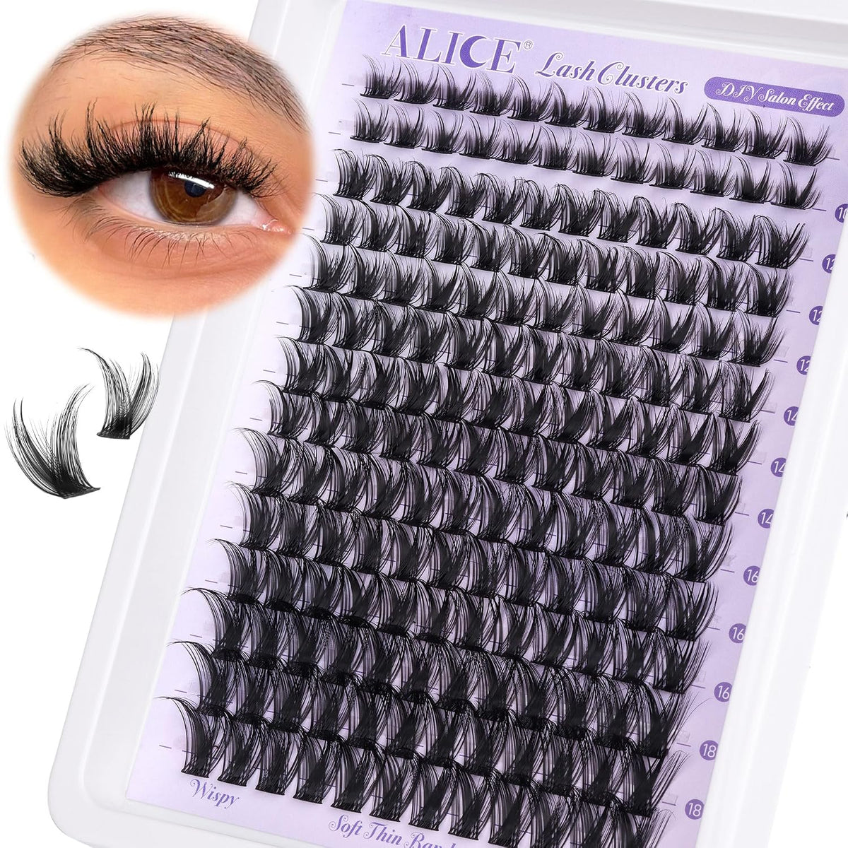 ALICE Wispy Eyelash Clusters 10-18mm 168 Stk
