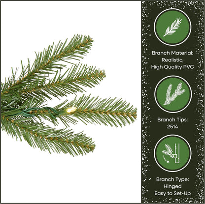 National Tree Company Dunhill Fir Kunstigt Juletræ Med Lys
