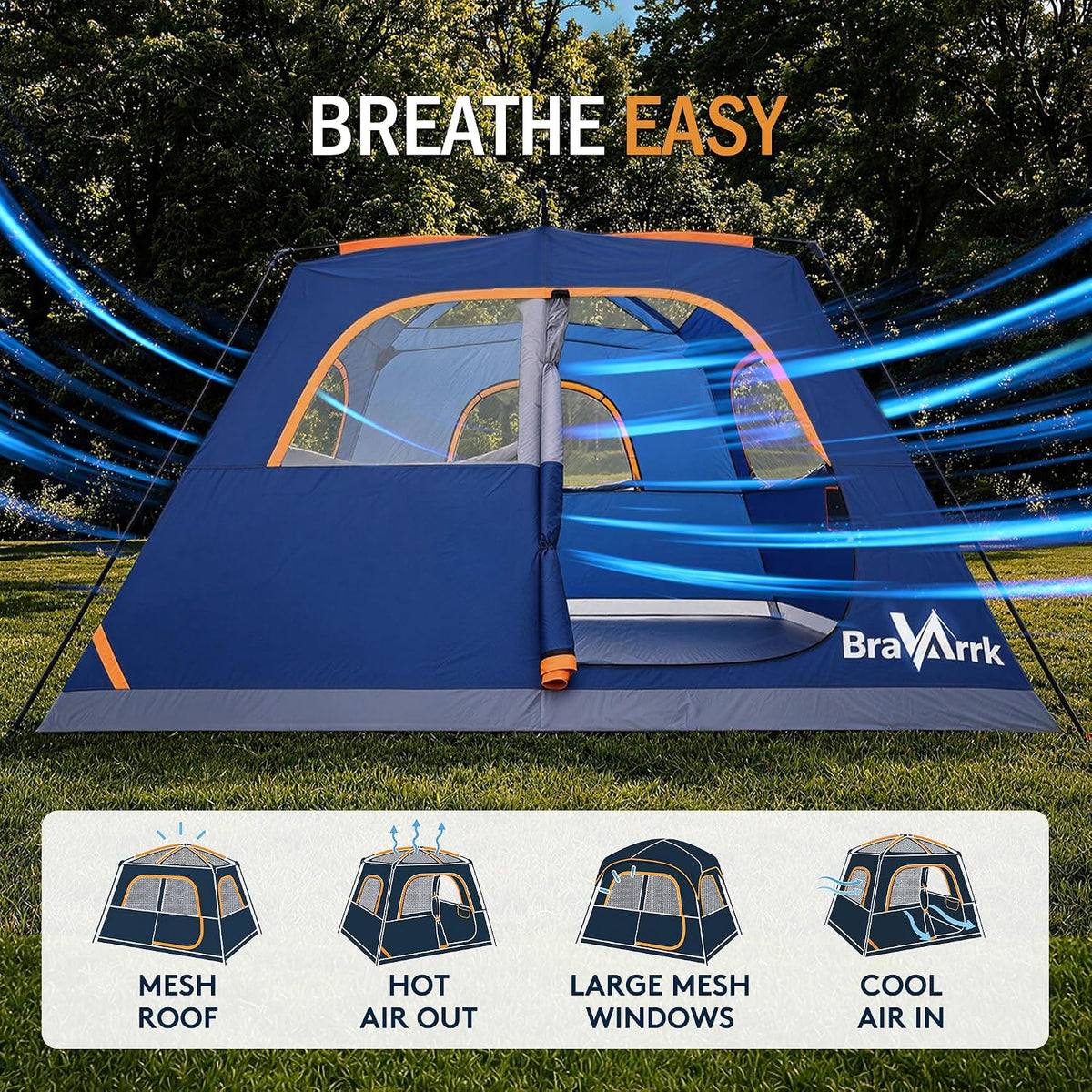 BravArrk Camping Telt 6 Personer BK01010108