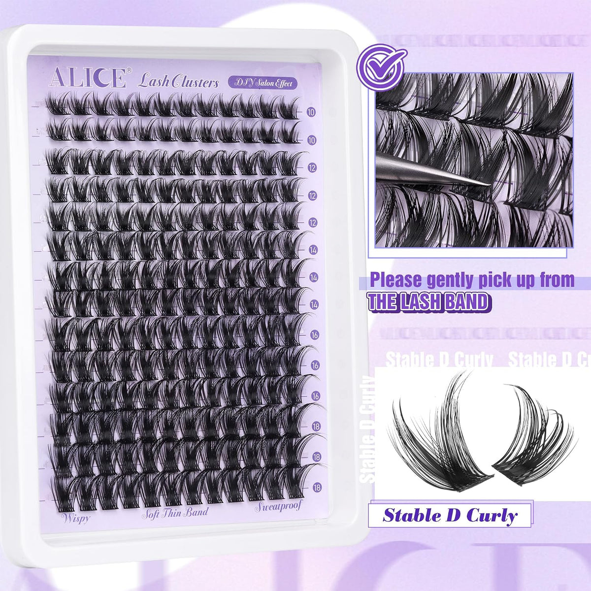 ALICE Wispy Eyelash Clusters 10-18mm 168 Stk