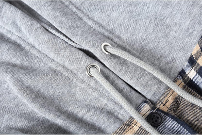 ZITY Herre Skjorte Flannel Hoodie Casual Langærmet