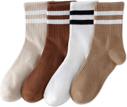 YUWELL Stribede Crew Strømper til Kvinder XZ-SOCKS