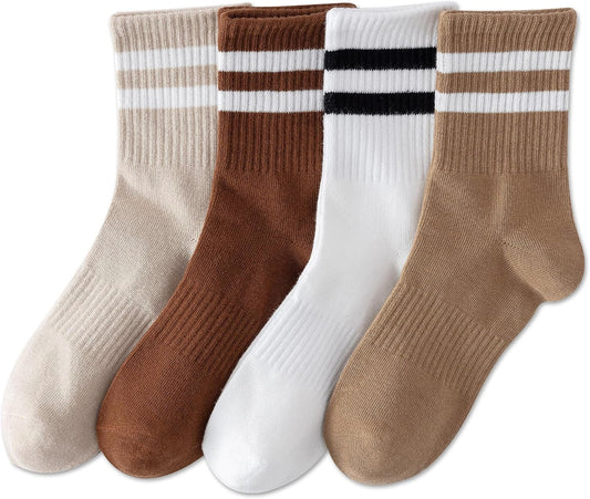 YUWELL Stribede Crew Strømper til Kvinder XZ-SOCKS