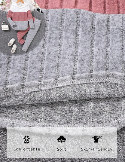 Pige Tøjsæt Hættetrøje Sweatshirt Leggings Efterår Vinter