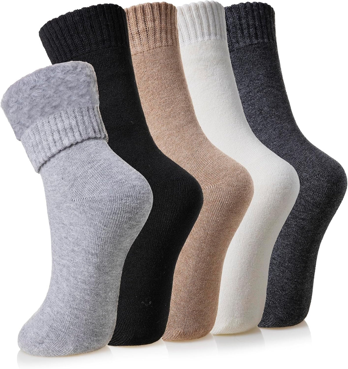 Dame Termosokker Vinter Ekstra Tykke Crew 5 Par