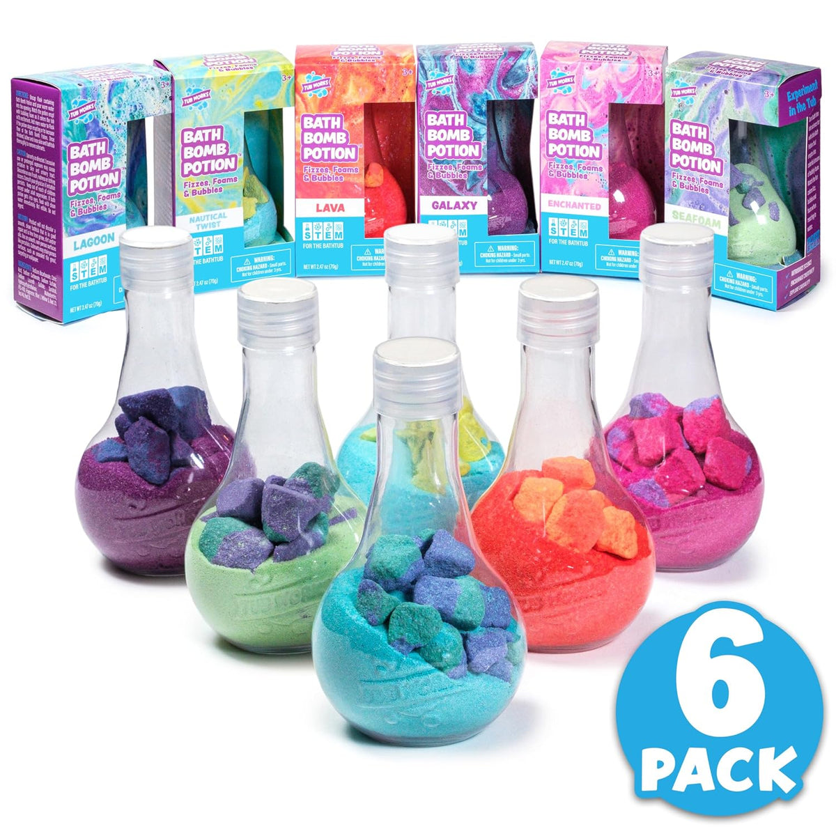 Tub Works Kids Bath Bomb Potion Badesæt 6-Pak TW-BPB-6