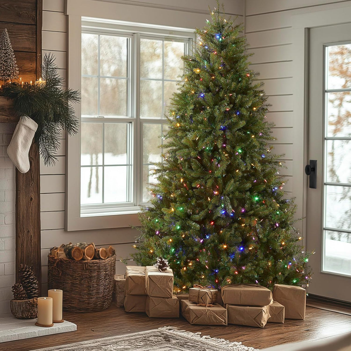 National Tree Company Dunhill Fir Kunstigt Juletræ Med Lys