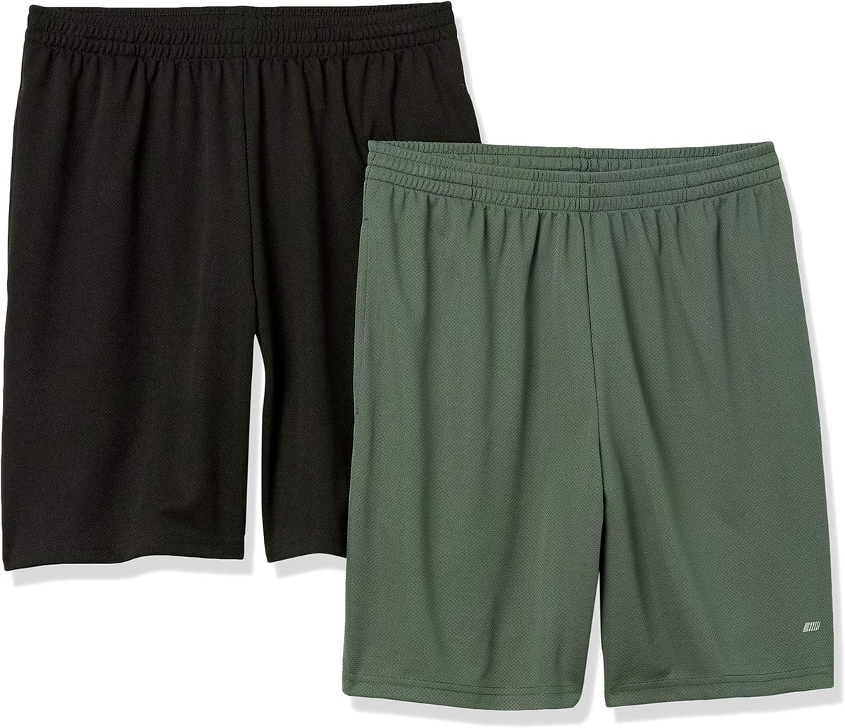 Amazon Essentials Herre Træningsshorts Basketball Loose-Fit 2-Pak 13215