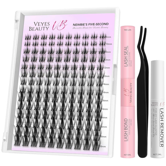 VEYESBEAUTY Manga Lash Clusters Kit Kunstige Øjenvipper til Kvinder
