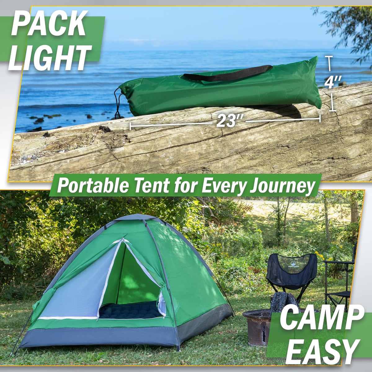 Wakeman Camping Telt 2 Personer 80-190T