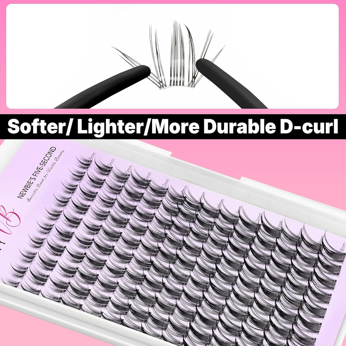 VEYESBEAUTY Manga Lash Clusters Kit Kunstige Øjenvipper til Kvinder