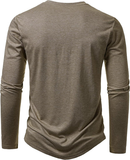 LucMatton Herre T-shirt Henley Slim Fit Langærmet Lucw210916