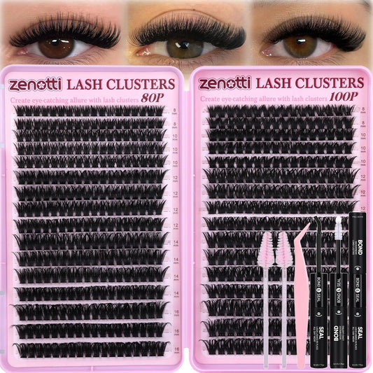 Lash Clusters Kit Kunstige Øjenvipper til Kvinder 544 Stk