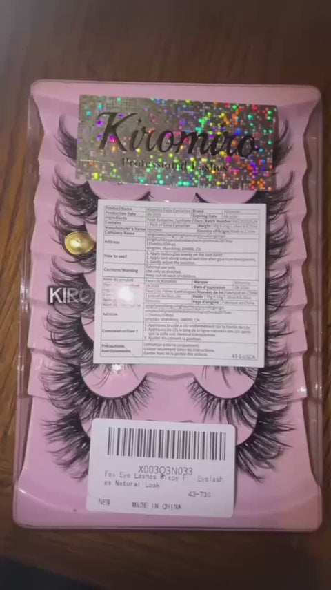 Kiromiro Wispy Faux Mink Kunstige Øjenvipper til Kvinder 20mm