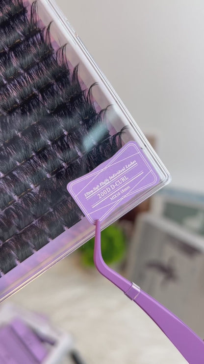 B&Qaugen Fluffy Lash Clusters Kunstige Øjenvipper til Kvinder