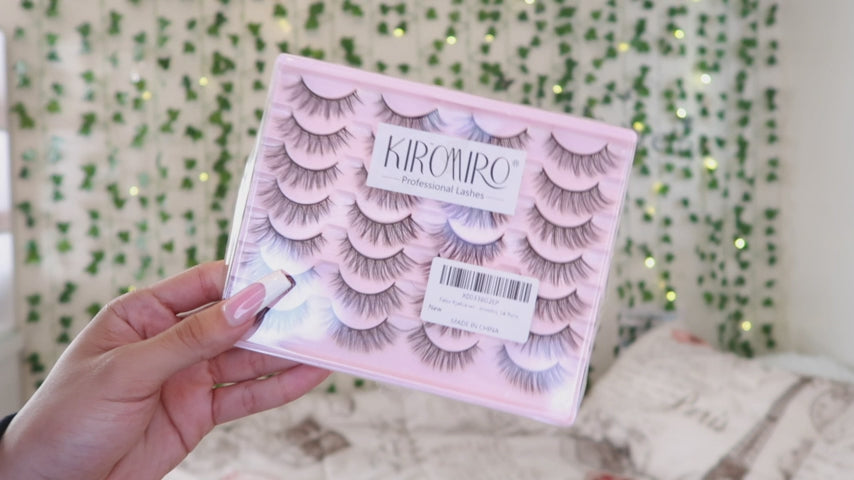 Kiromiro Wispy Faux Mink Kunstige Øjenvipper til Kvinder 14mm 14 Par