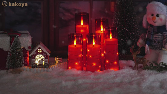 Flammefri LED Stearinlys med Timer og Lyskæde 5 Stk.
