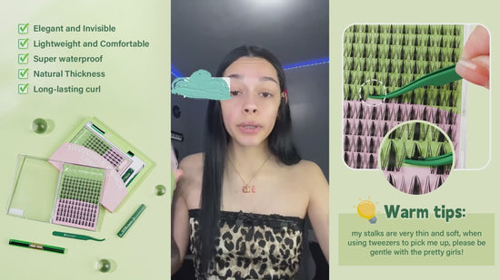 KEYYOU Fairy Lash Clusters Kit Kunstige Øjenvipper til Kvinder