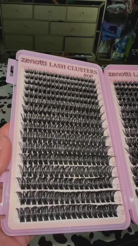 Lash Clusters Kit Kunstige Øjenvipper til Kvinder 544 Stk