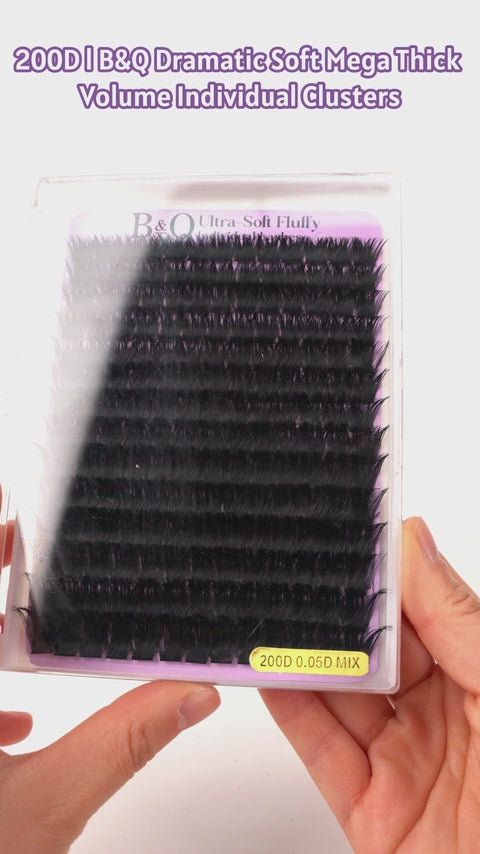 B&Qaugen Fluffy Lash Clusters Kunstige Øjenvipper til Kvinder