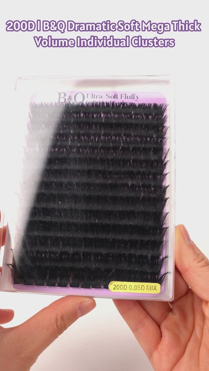 B&Qaugen Fluffy Lash Clusters Kunstige Øjenvipper til Kvinder