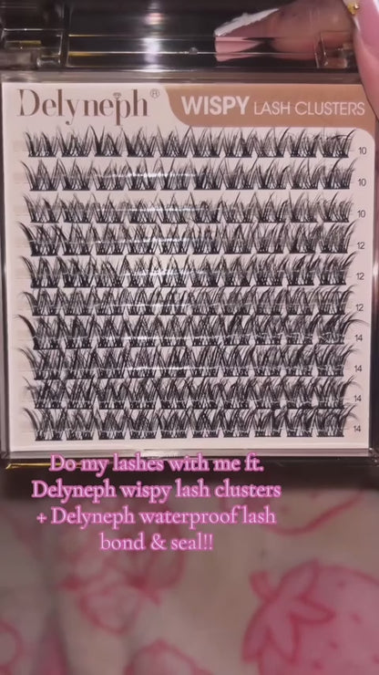 Delyneph Wispy Lash Clusters Kunstige Øjenvipper til Kvinder