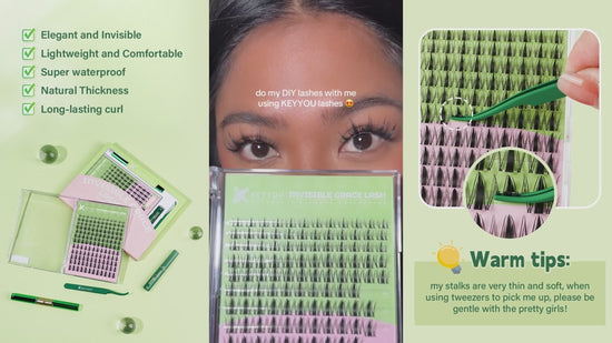 KEYYOU Fairy Lash Clusters Kit Kunstige Øjenvipper til Kvinder